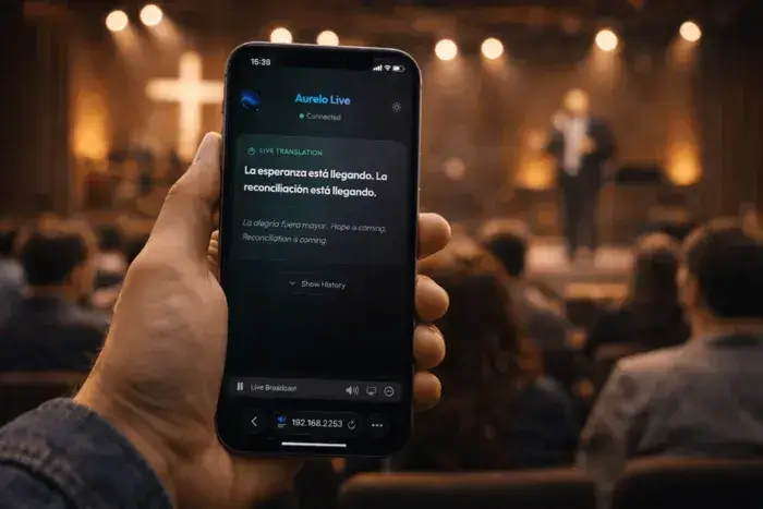 Aurelo mobile translation view